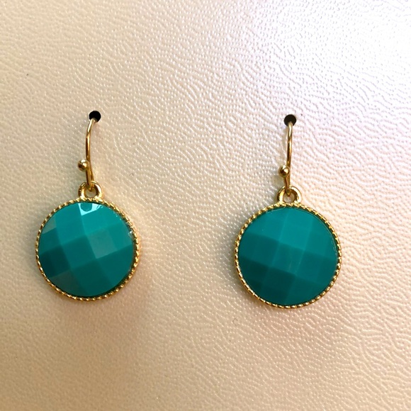 Teal Faceted Earrings 5/$25 - Picture 3 of 8